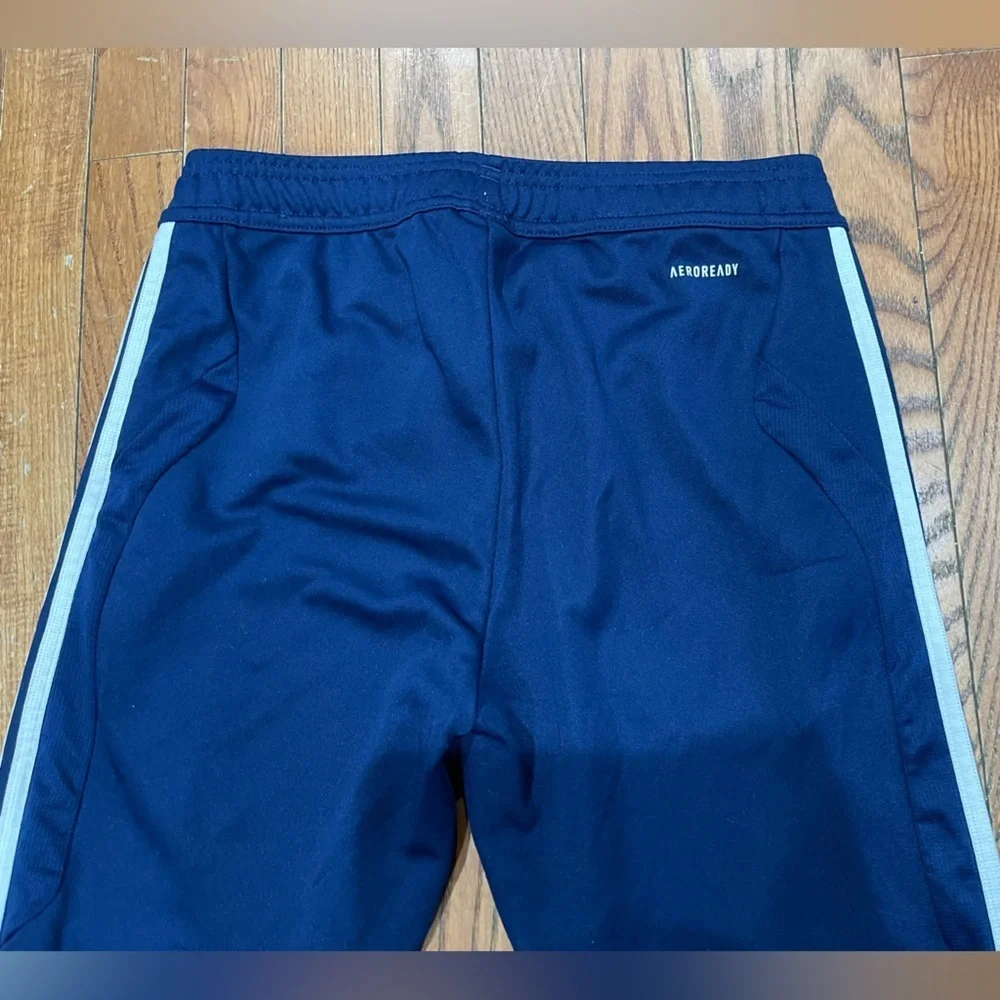 Adidas Dark Blue Joggers with White Stripes